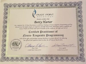 Certified Practitioner of NLP Betty H