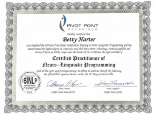 Certified Practitioner of NLP